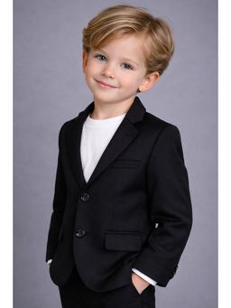 Blabber - Boys Solid Black Blazer