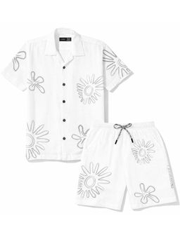 CAVIO - Boys White Shirt and Shorts
