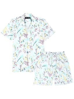 CAVIO - Boys White Printed Shirt and Shorts