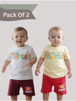 BABYZONE - Baby Boy Cotton Summer T-Shirt and Shorts (Pack Of 2)