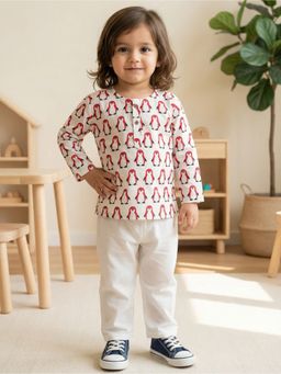 Lil Pitaara - Pink Pure Cotton Kurta and Pyjama