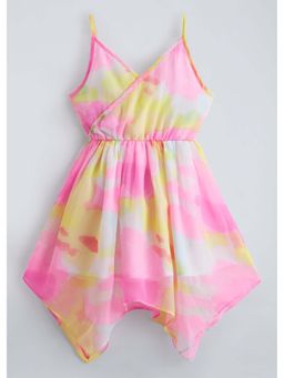 Hopscotch - Tie and Dye Printed Sleeveless Casual Dress