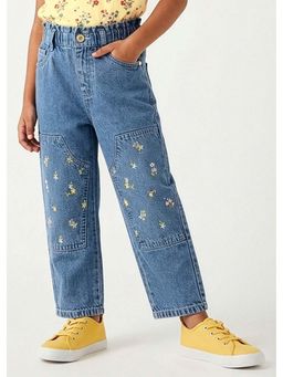 Hopscotch - Floral Embroidery Cotton Denim Jeans