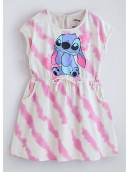 Hopscotch - Stitch Bow Applique Jersey Dress