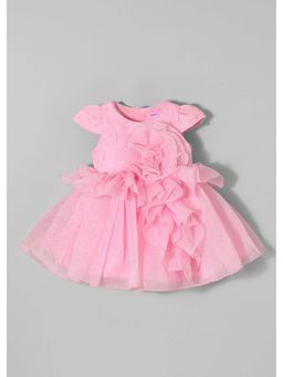 Hopscotch - Rose Applique Ruffle Dress
