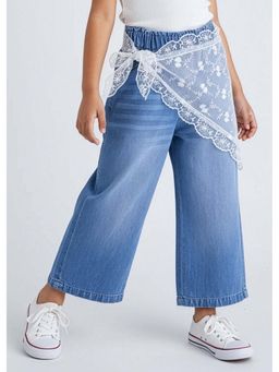 Hopscotch - Straight Fit Denim Jeans with Scarf