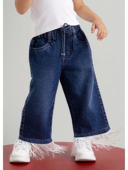 Hopscotch - Cotton Wide Leg Denim Jeans