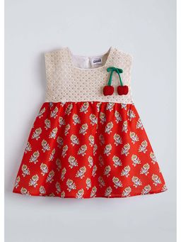 Hopscotch - Cherry Applique Casual Dress