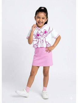 Hopscotch - Stitch Ribbed Cotton Dress with Hoodie
