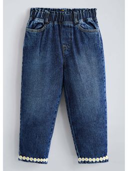 Hopscotch - Floral Applique Denim Jeans