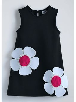 Hopscotch - Floral Applique A-Line Dress