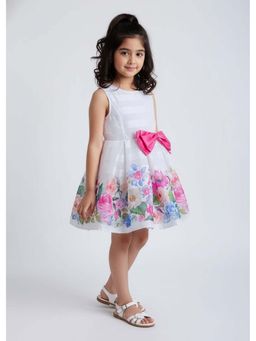 Hopscotch - Bow Applique Floral Dress