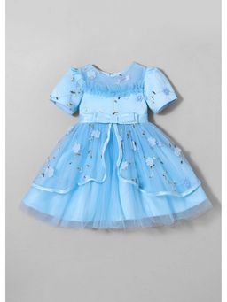 Hopscotch - Floral Embroidery Ruffled Dress