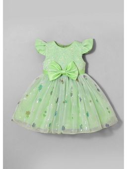 Hopscotch - Bow Applique Sequined Dress