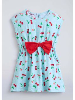 Hopscotch - Oversized Bow Applique Casual Dress