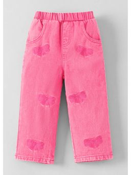 Hopscotch - Bow Embroidery Denim Jeans