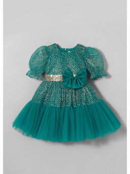 Hopscotch - Bow Applique Party Dress
