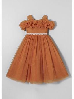 Hopscotch - Pearl Tulle Ruffled Gown