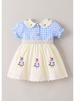 Hopscotch - Bunny Embroidery Lacing Dress