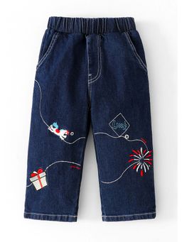Hopscotch - Kite Embroidered Denim Jeans