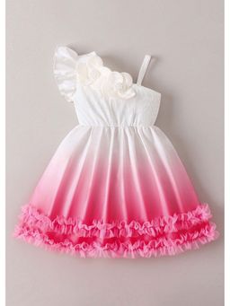 Hopscotch - Tie and Dye Floral Pearl Applique Dress
