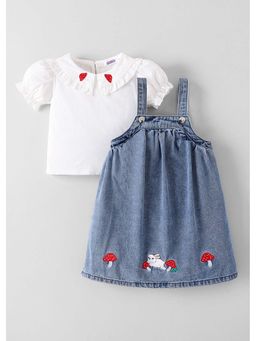 Hopscotch - Bunny and Mushroom Embroidery Dress and T-Shirt