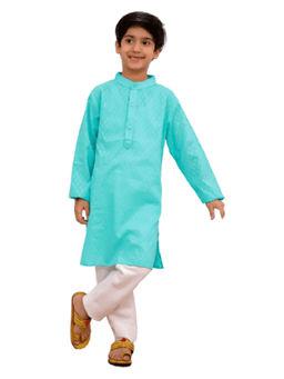 TWISHA - Woven Cotton All Over Self Printed Kurta with Pyjama