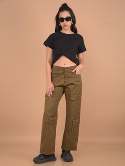 CRIMSOUNE CLUB - Women Black Textured T-Shirt