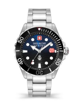 Swiss Military Hanowa - SMWGH2200302 - Offshore Diver Ii Swiss Made Black & Blue Watch for Men (Medium)