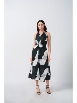 House of Varada - Noir Whisper Silk Midi Dress