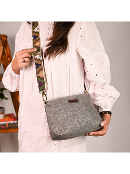 Visual Echoes - Charcoal Grey Crossbody Sling Bag