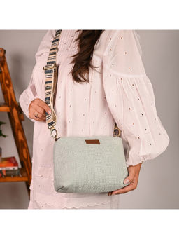 Visual Echoes - Aqua Green Crossbody Sling Bag