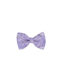 The Tie Hub - Paisley Purple Microfiber Bow Tie