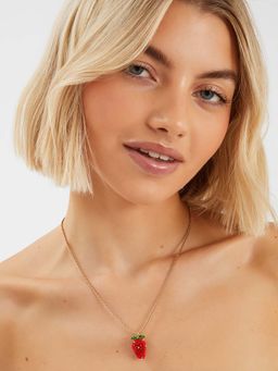 Accessorize London - Women Multi-Colour Strawberry Beaded Pearl Necklace