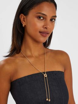 Accessorize London - Women Gold Knot Y Long Necklace