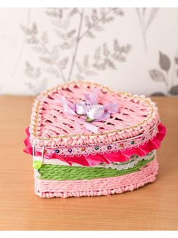 Voncasa - Heart Box in Color - Pink