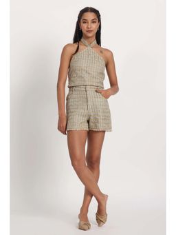 Obleka - Embroidered Halter Co-Ord (Set of 2)