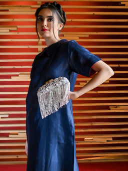Odette - White Printed Clutches