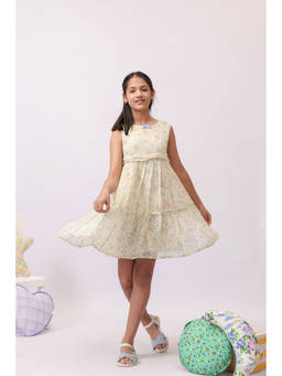 The Little Trunk - Ditsy Floral Tiered Dress for Girls