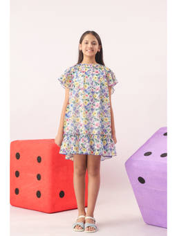 The Little Trunk - Petal Cloud Floral Organza Dress for Girls
