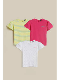Allen Solly - Girls Multi Print Casual Pack of 3 Top