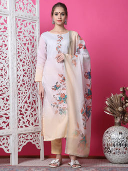 Stylee LIFESTYLE - Multi Cotton Digital Printed Dress Material (Set of 3)