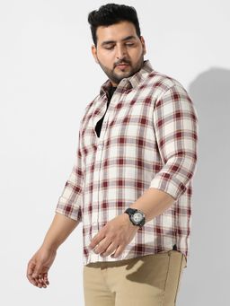 Instafab Plus - Mens Multi-color Checked Regular Fit Casual Shirt