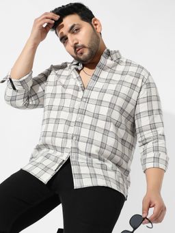 Instafab Plus - Mens Multi-color Checked Regular Fit Casual Shirt