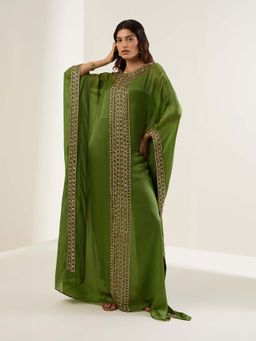 THREE-THREE - Green Dusk Kaftan