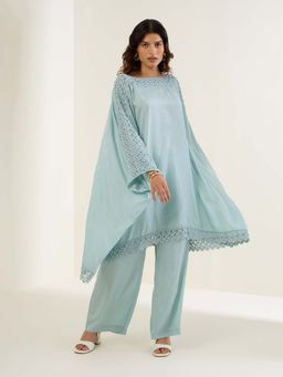 THREE-THREE - Light Blue Nocturne Kaftan Set