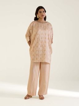 THREE-THREE - Peach Flair Co-Ord Set