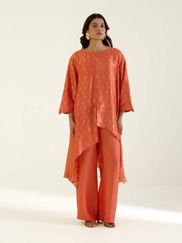 THREE-THREE - Orange Velour Co-Ord Set