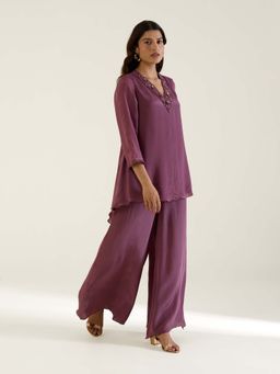 THREE-THREE - Purple Cosma Co-Ord Set