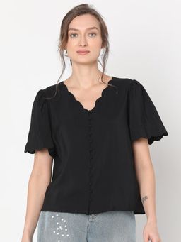 VERO MODA - Black Short Sleeves Top
